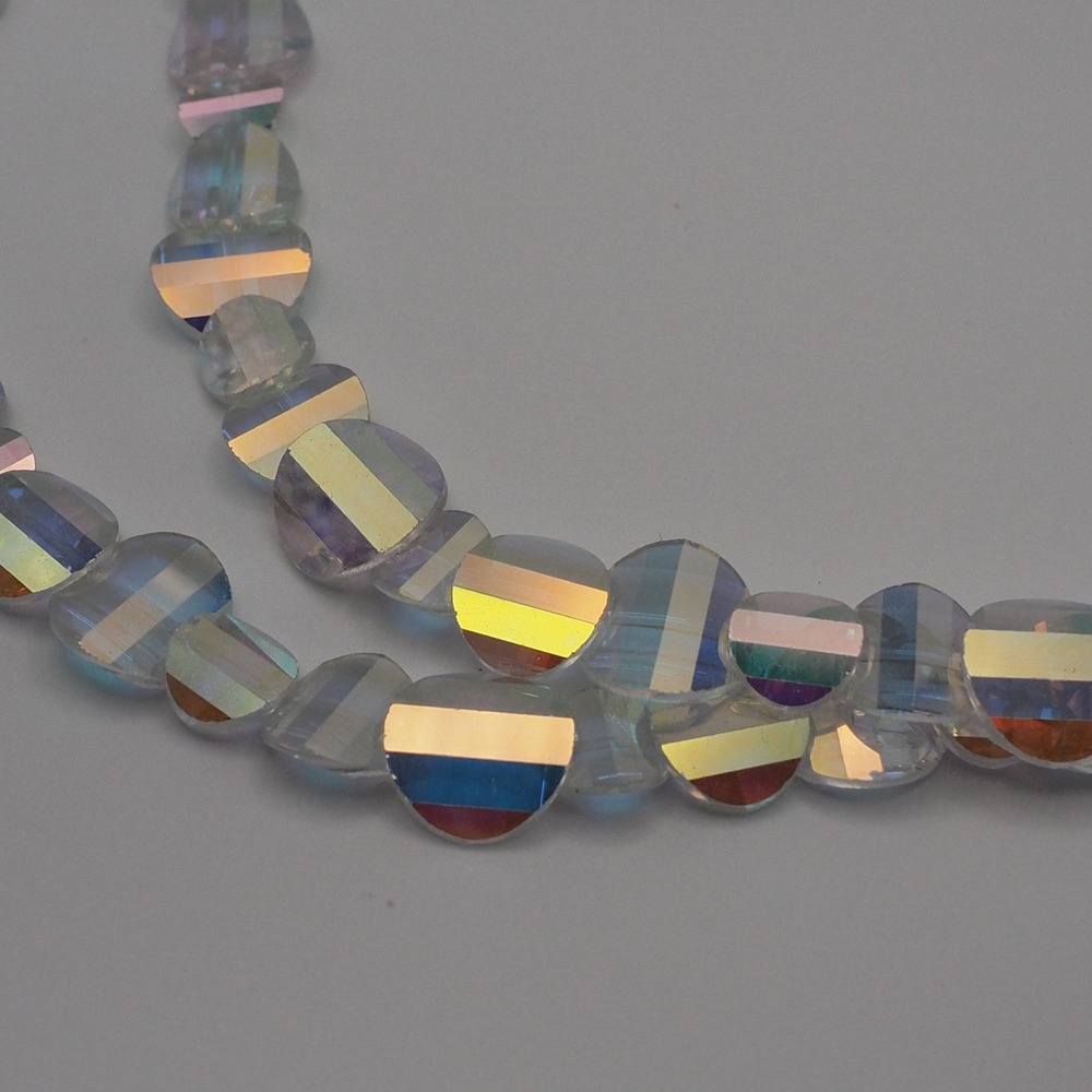 Vintage Laguna Necklace Aurora Borealis Faceted Button Bead Double Strand Choker - Picture 3 of 10